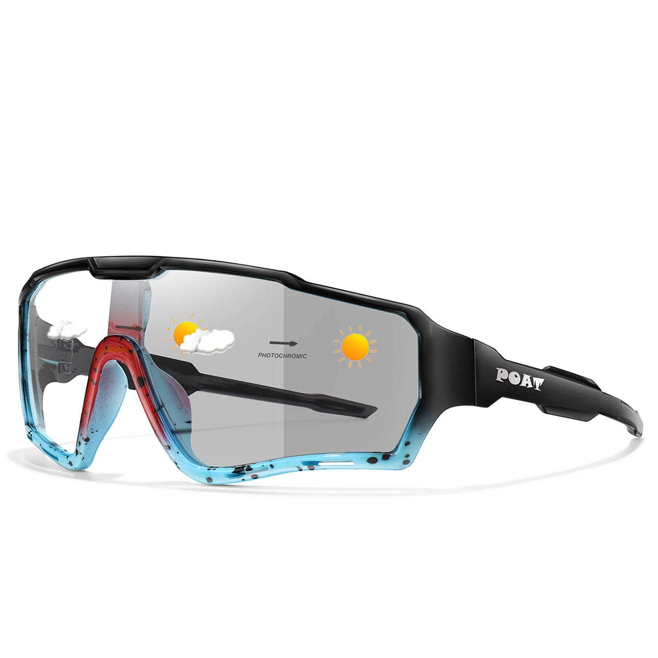 POAT tout nouveau Style lunettes de soleil photochromiques sport hommes femmes vtt vélo lunettes de vélo cyclisme pêche lunettes de course