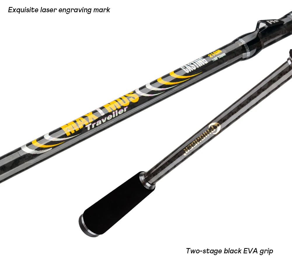 PHISHGER MAXIMUS voyageur filature Baitcasting leurre cannes à pêche 1.65 m ~ 3.0 m Fuji Guide 30 T carbone ultraléger rapide L/ML/M 3-35g