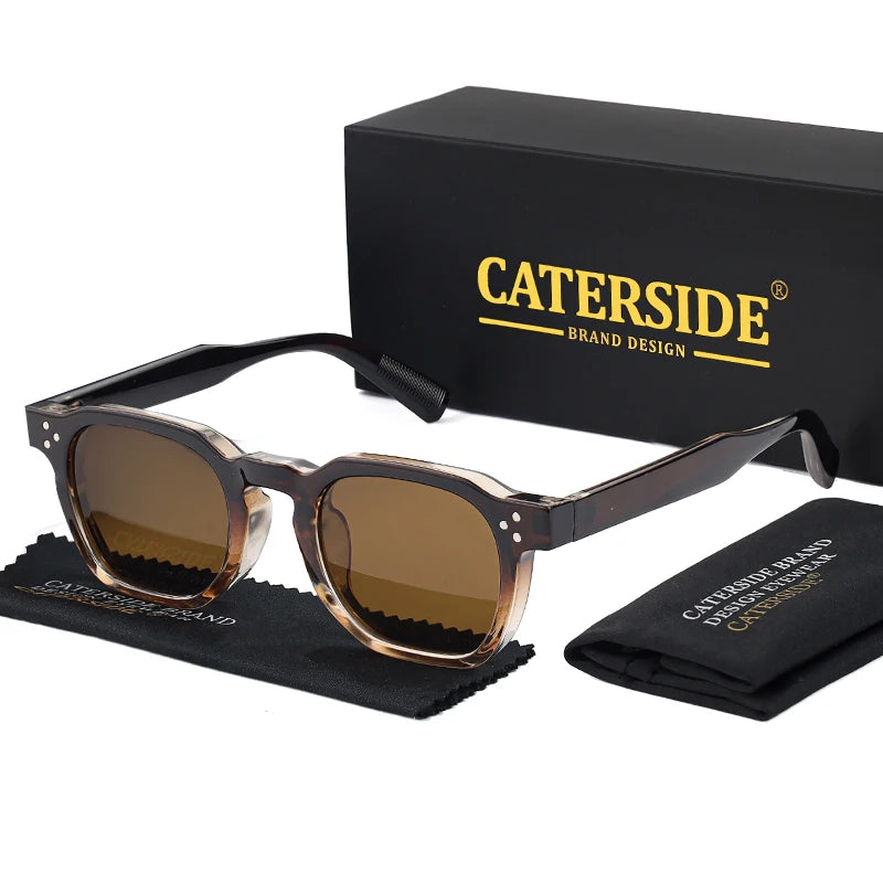 Lunettes de soleil carrées rétro style punk — hommes et femmes, voyage, fête, protection UV400, été
