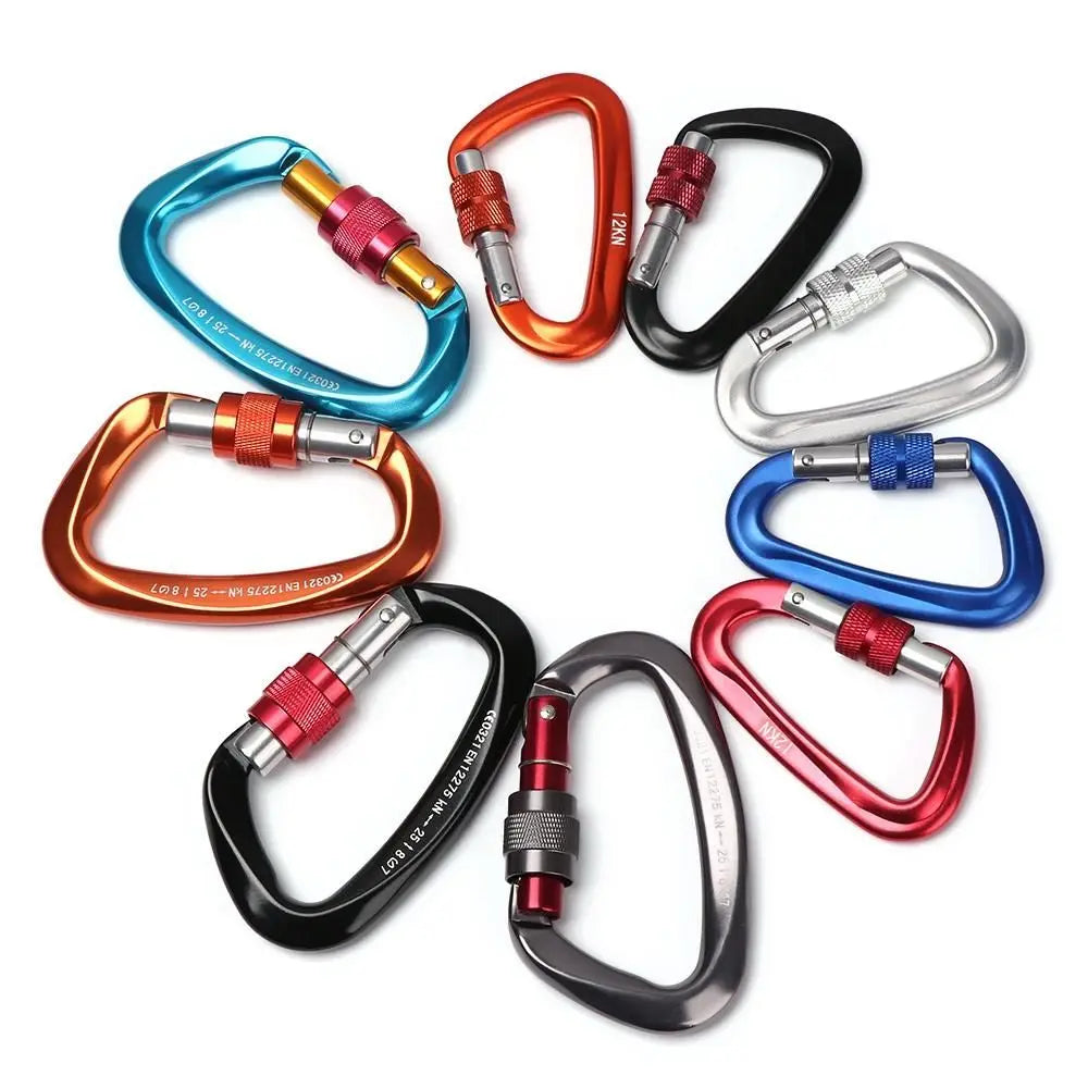 Accessoires de verrouillage principal de sécurité en aluminium de qualité, équipement de protection d'alpinisme, mousqueton professionnel, crochets pour clés d'escalade