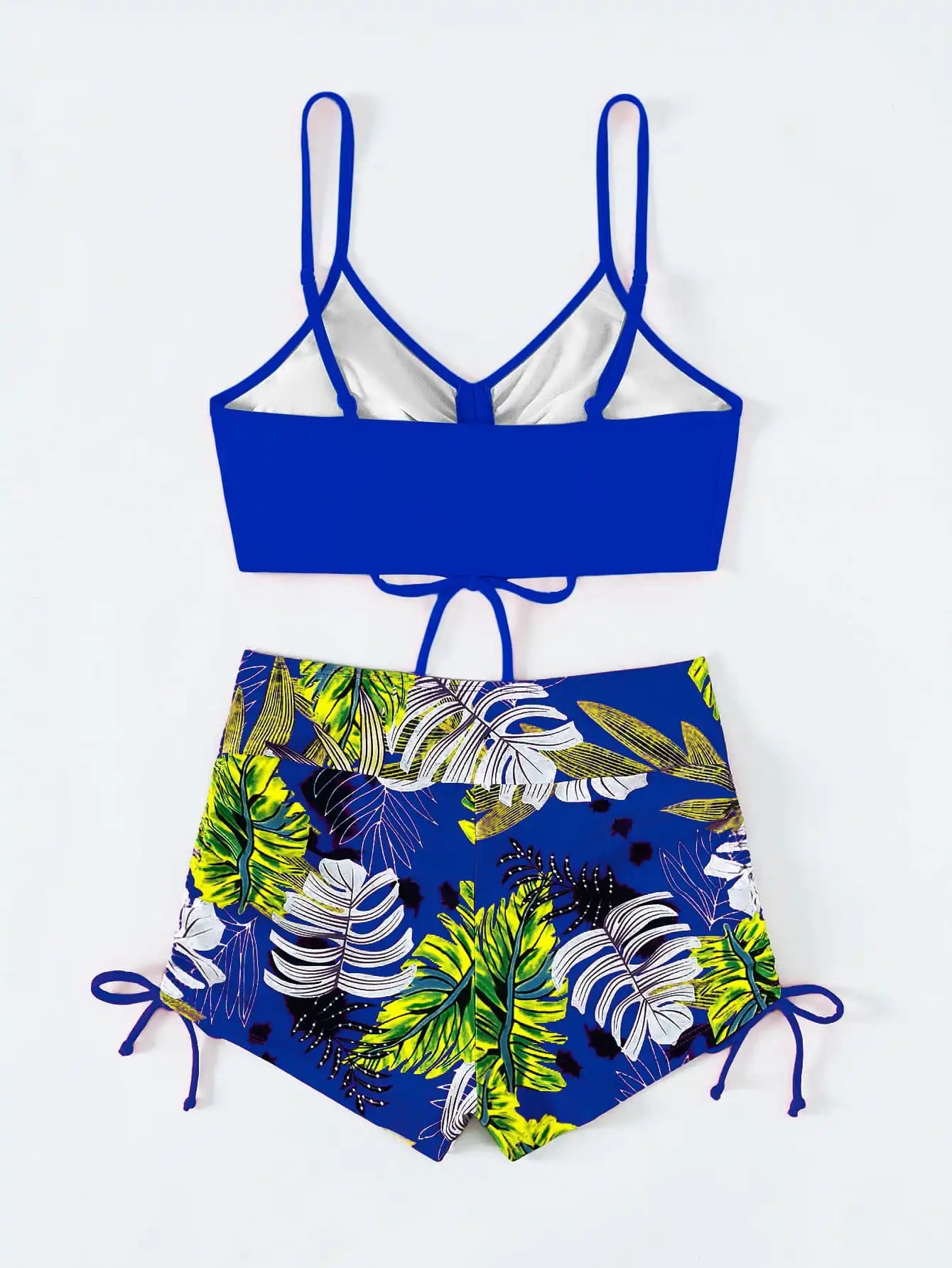 Maillots de bain femme 2026 : Bikinis short à cordon de serrage devant, taille haute, pour la natation et la plage
