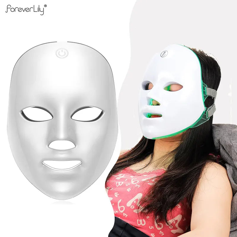 7 Colors LED Facial Mask, LED Repair Skin Beauty Machine, Wireless Use