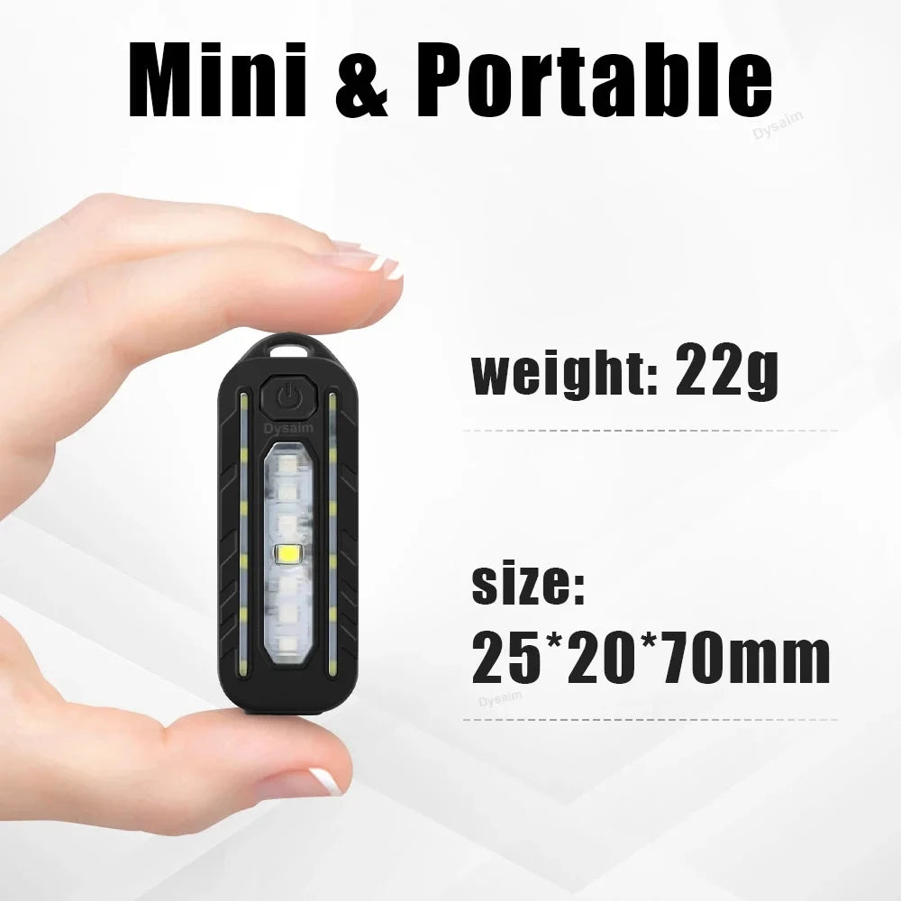 Lampe de poche LED Recharge USB, lampe de travail, porte-clés, pour Police, Clip d'épaule, lumière clignotante d'avertissement, lampe d'extérieur