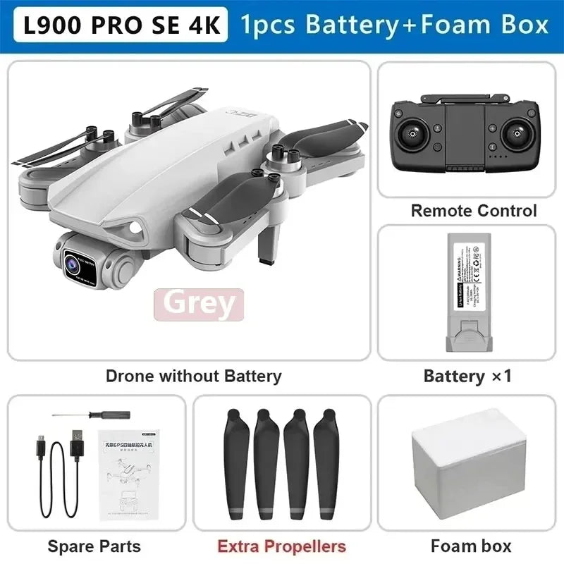 L900 Pro SE MAX 4K GPS Drone, Professional HD 5G WIFI 360° Dual Camera Brushless Motor Obstacle Avoidance RC FPV Quadcopter Drone