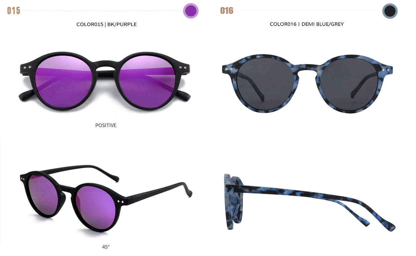 Lunettes de soleil polarisées circulaires rétro 2026 — petites rondes, UV400, vintage, hommes femmes