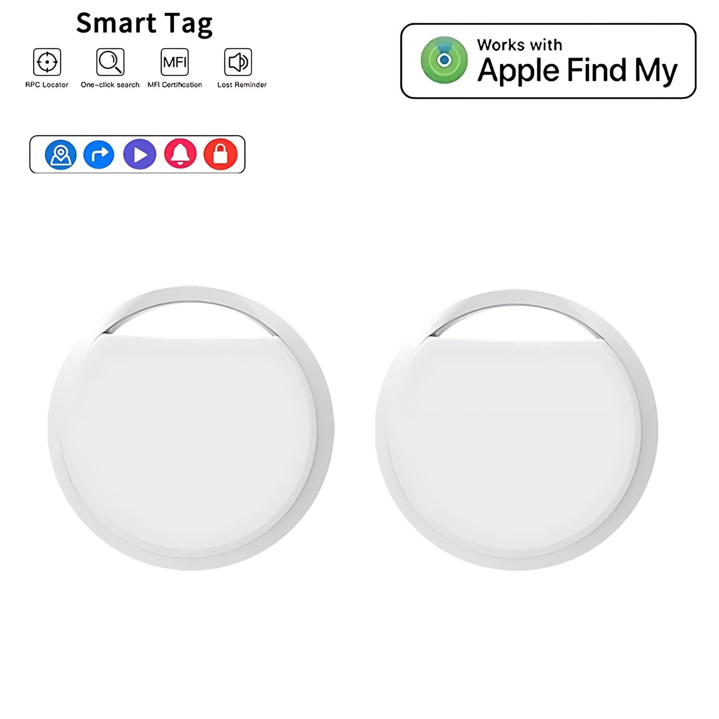 Mini traceur GPS intelligent Bluetooth — dispositif rappel anti-perte, localisateur, clé voiture, animaux, enfants
