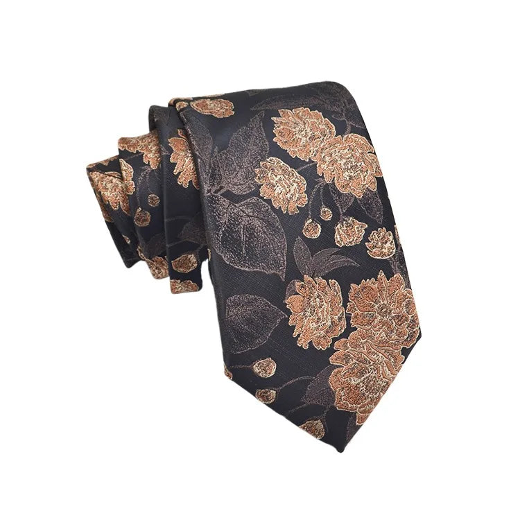 35 Styles hommes cravates en soie Jacquard point Floral 8 cm cravate accessoires usage quotidien chemise costume cravate cadeaux de fête de mariage cravate