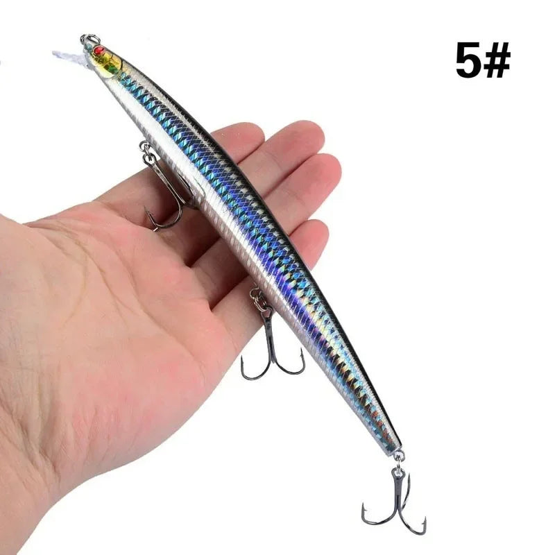 16 couleurs 18 cm 24g leurre de pêche méné Laser manivelle appât artificiel dur en plastique grand faux poisson leurres appât de pêche en mer