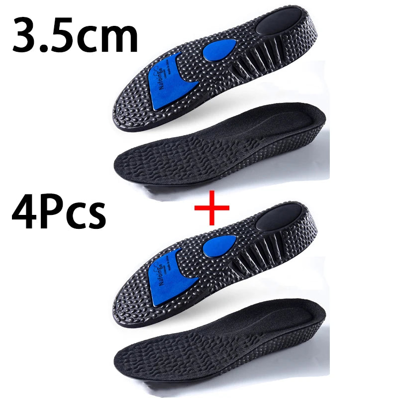 Plantillas elevadoras de altura, plantillas deportivas amortiguadoras para hombres y mujeres, almohadillas cómodas y transpirables para zapatos, 2 unidades/4 unidades