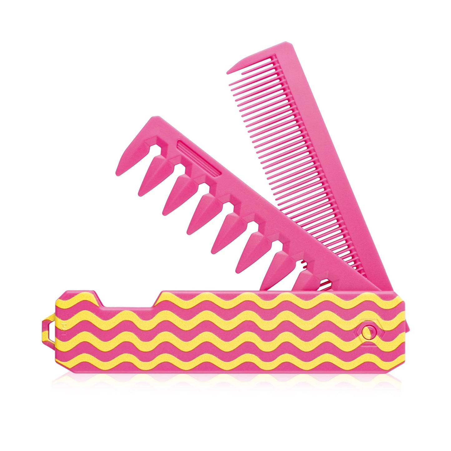 Nouveau 1/2/3 en 1 peignes pliants de poche en plastique à dents larges tête d'huile peigne barbe peignage barbier tondeuse peigne Salon outils de coiffure