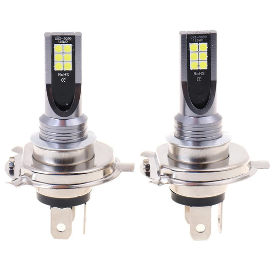 Ampoules LED H4 200W 12000LM Hi/Lo — Phare Antibrouillard Voiture Remplacement