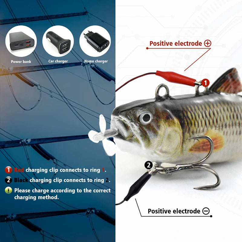 Leurre de Pêche Robot Électrique — Nage Automatique Haute Attraction