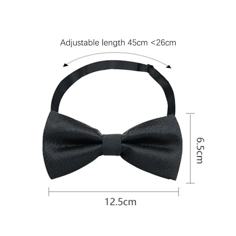 1 pieza pajarita para hombre, pajarita negra para boda, corbata de lazo ajustable, pajarita clásica, corbata de mariposa, corbata doble para adulto, regalo de negocios