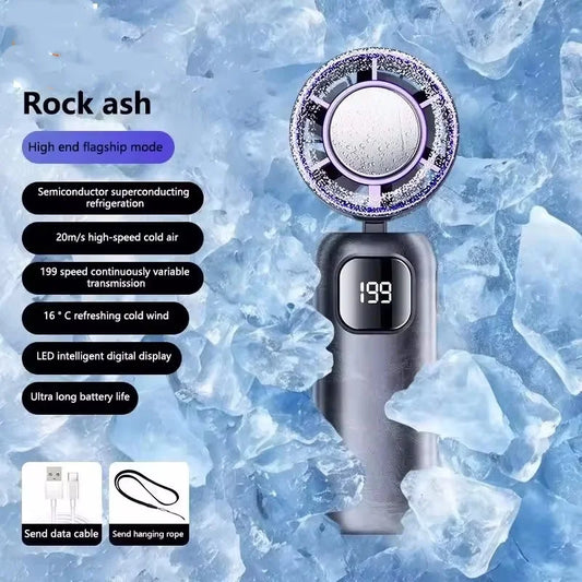 Ventilateur électrique rafraîchissant d'été, ventilateur turbo portable rechargeable, climatiseur double usage portable et de bureau pour le camping