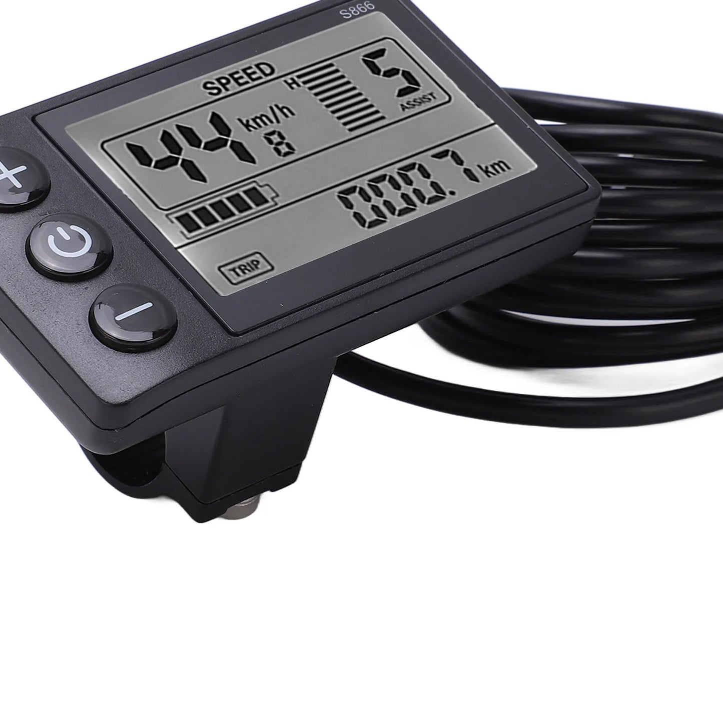 Panel de control de pantalla LCD para patinete eléctrico con enchufe, medidor de pantalla LCD para bicicleta eléctrica, nuevo, S866, 24V, 36V, 48V
