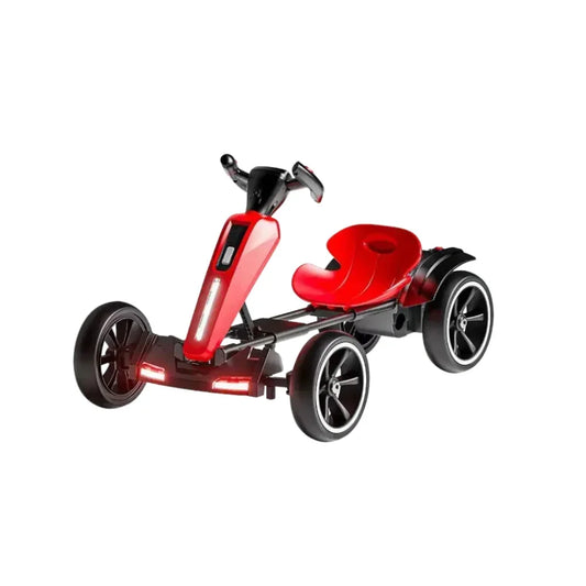 12V Kids' Electric Pedal Go Kart, Ride-on Go Kart with Adjustable Seat, 4-Wheeler Outdoor Toy for Boys and Girls