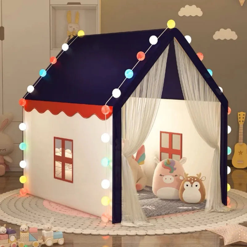 Tienda tipi portátil para niños, casa de juegos para bebé, rosa, azul, juguete para interior y exterior, casa de princesa