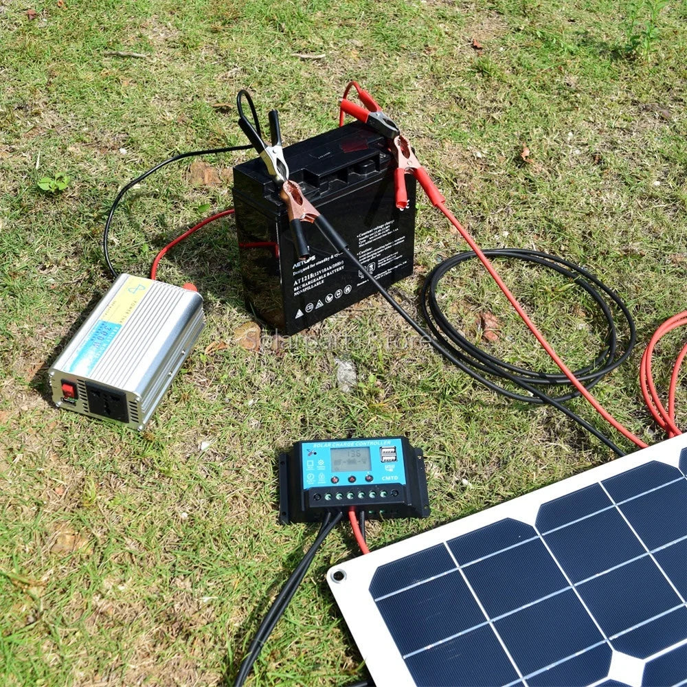 Panneau solaire souple 120W 12V monocristallin — semi-flexible, camping-car, van, bateaux, surfaces inégales