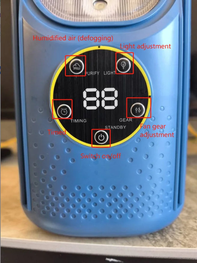 Refroidisseur d'air USB portable sans feuilles, ventilateur électrique, 6 vitesses, minuterie silencieuse, climatiseur, ventilateur de refroidissement, humidificateur, ventilateur de conditionnement