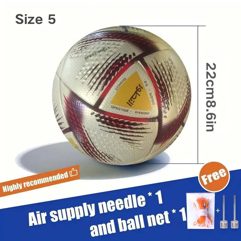Ballon de Football Taille 5 PU — Sans Couture Match Extérieur Entraînement