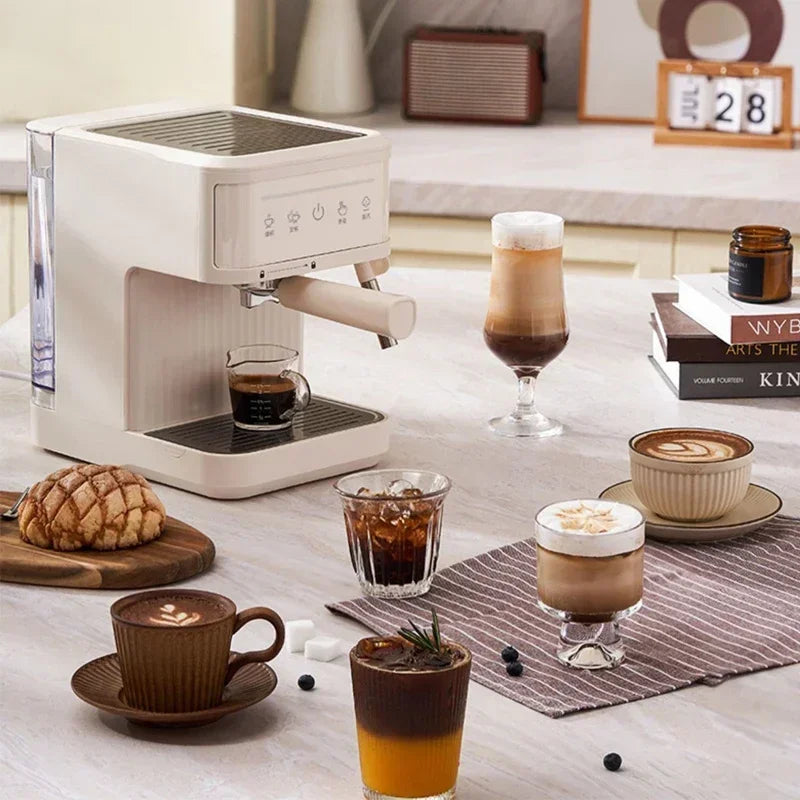 Machine à expresso électrique professionnelle — cafetière, cappuccino, mousseur à lait, 20 bars
