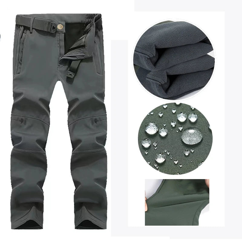 Vestes polaires SoftShell pour hommes, manteau coupe-vent à capuche, pêche, randonnée, Camping, escalade, ski, pantalons chauds, automne et hiver