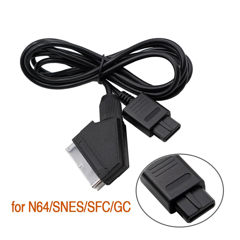 Câble péritel RGB de 1.8m pour PS2/PS1/PS3/SEGA Mega Drive1/MD2/DC Dreamcast/Saturn/XBOX/XBOX 360, Consoels de jeux vidéo rétro