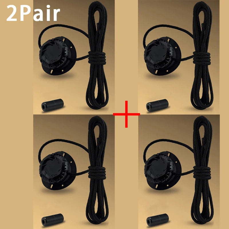Lacets pivotants à boucle automatique, sans attaches, pour baskets d'enfants et d'adultes, accessoires de chaussures, 1 paire/2 paires