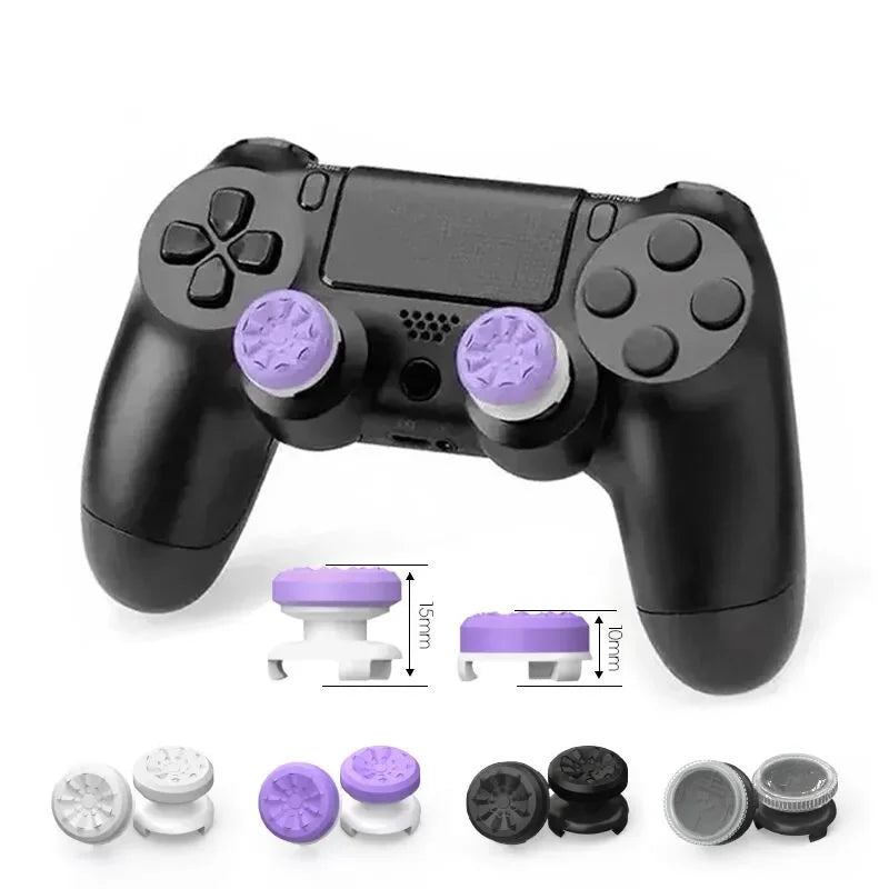 Capuchones de extensión de agarre para mando de juego PS4, 2 piezas, empuñaduras de palanca de pulgar, cubiertas de altura alta/baja para PS4 5, Xbox