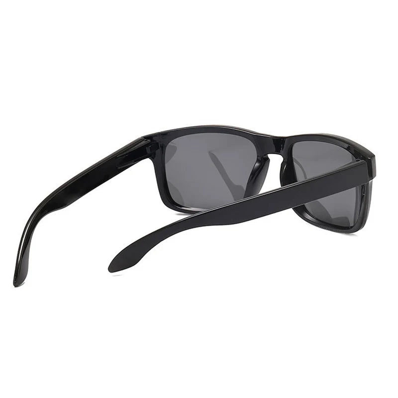 Lunettes de soleil polarisées carrées classiques pour hommes et femmes, Vintage, en plastique, élégantes, noires, pour Sports de plein air, UV400