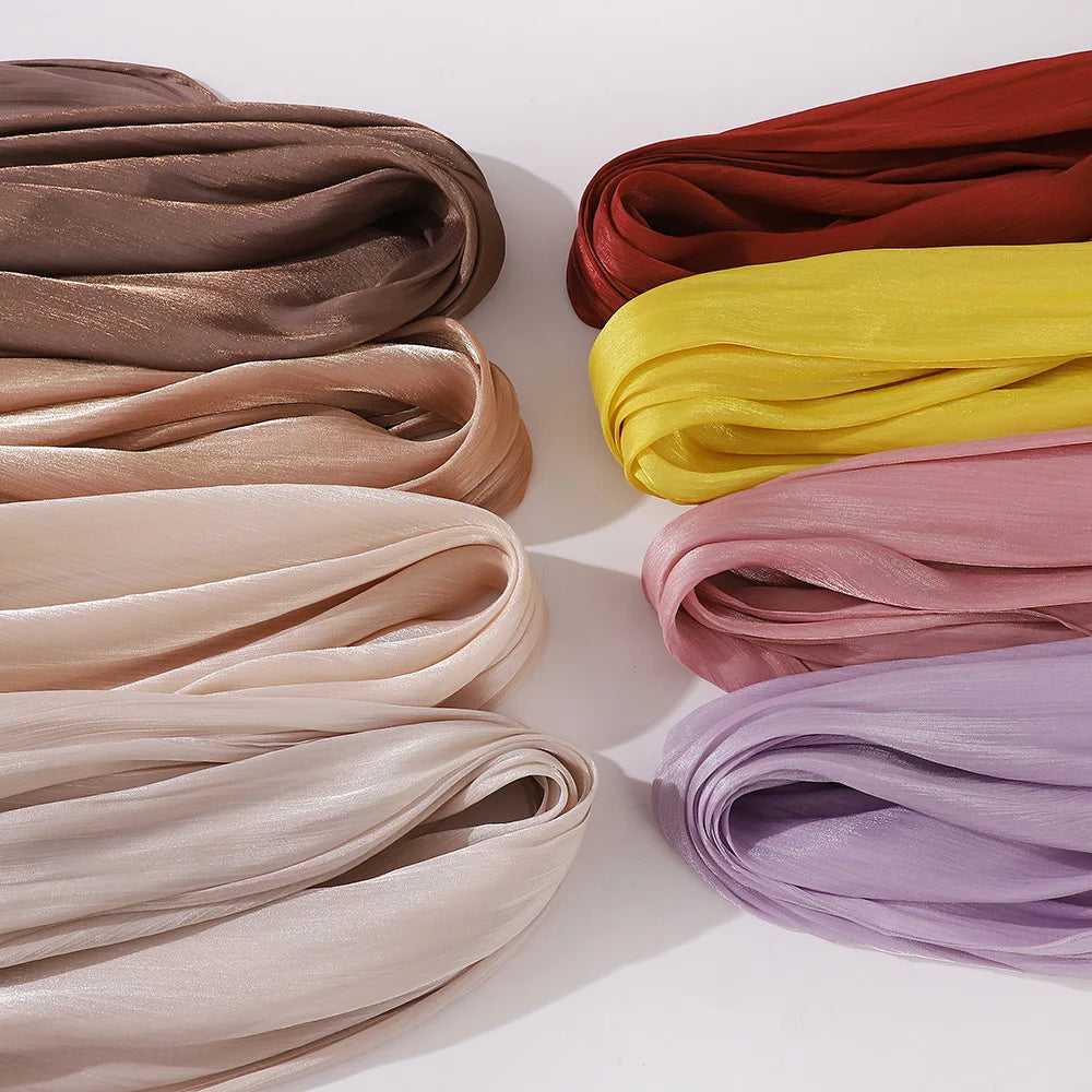 Hiyabs de gasa de primera calidad para mujer, velo turbante suave y largo, bufandas musulmanas, chales hiyab, cubierta para la cabeza islámica, accesorios de Ramadán