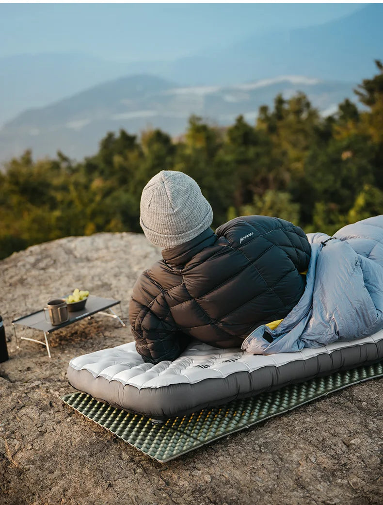 Naturehike 2026 Matelas de camping gonflable ultraléger, valeur R de 6,5, chaud pour l'hiver, épaisseur de 10 cm, tapis de couchage portable d'extérieur, lit d'air