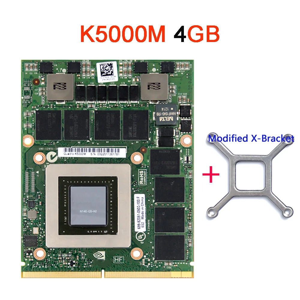 Carte vidéo Quadro K610M K1000M K1100M K2000M K2100M K3000M K3100M K4000M K4100M K5000M K5100M pour iMac A1311 A1312 2010 2011
