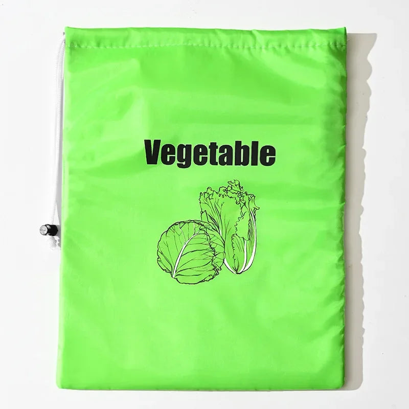 ‌ "Bouche de conservation isotherme – Organisateur de rangement réutilisable pour bananes, laitues et légumes (fermeture à cordon)"