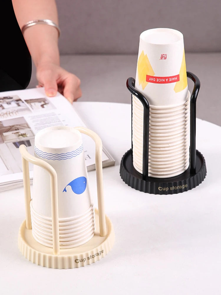Porte-gobelet en papier jetable domestique, support de rangement de gobelets en papier de bureau, adapté au salon, à la salle à manger et autres gobelets
