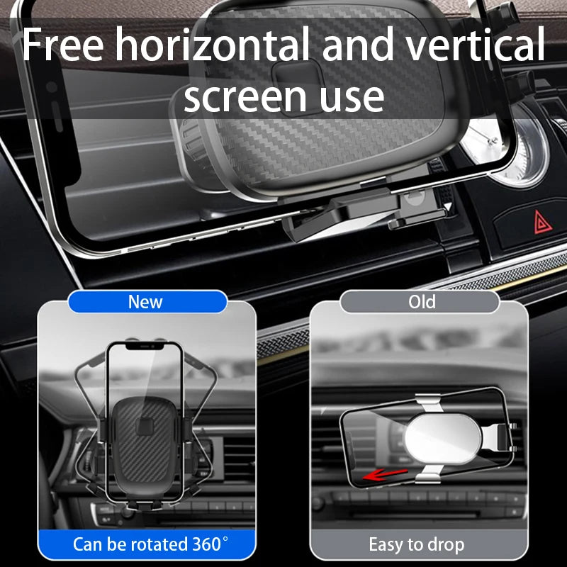 Support Téléphone Voiture Sortie Air Universel — Clip Fibre Intérieur Auto