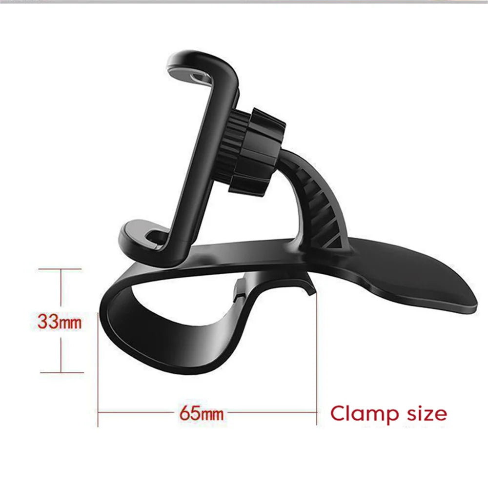 Soporte universal para teléfono de coche, soporte GPS con clip para salpicadero de coche 360° Soporte GPS giratorio para teléfono en el coche para iPhone Xiaomi