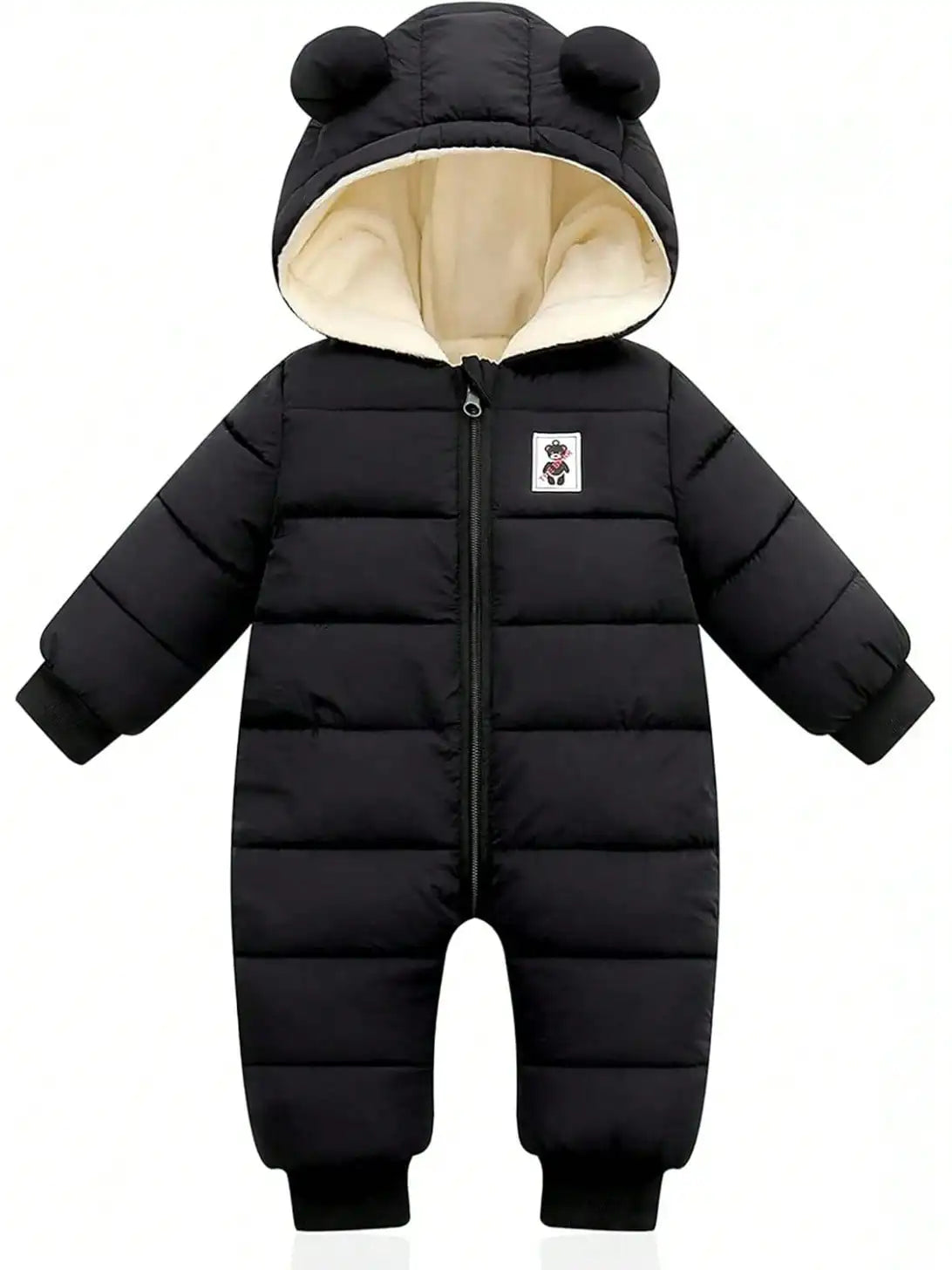 Combinaison de Neige Bébé Hiver À Capuche — Garçon Fille Manteau Zipper