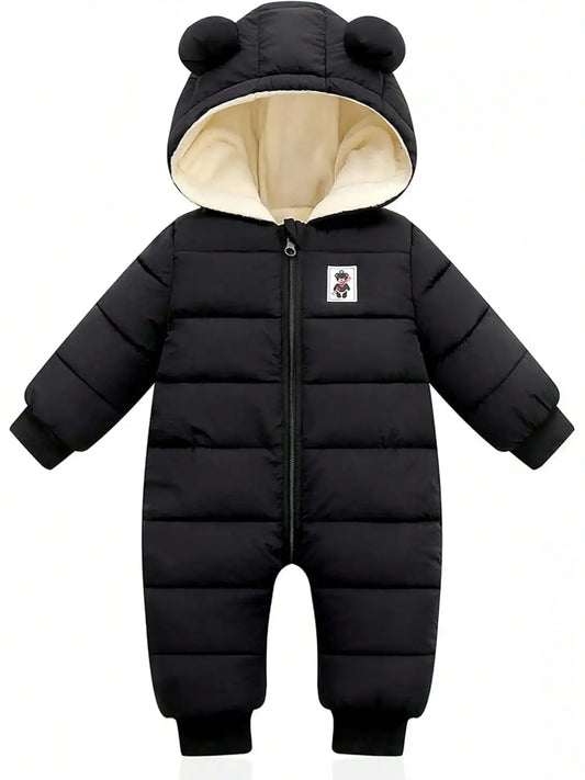 Combinaison de Neige Bébé Hiver À Capuche — Garçon Fille Manteau Zipper