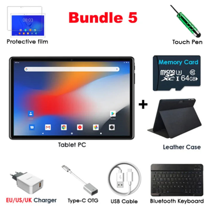 Global Pad-Tablet de persistencia 4G, Octa Core, Android 12, Ordenador PC, Tarjeta ocular para turistas, Llamada telefónica, WiFi, Bluetooth, Original, Nuevo, 2024