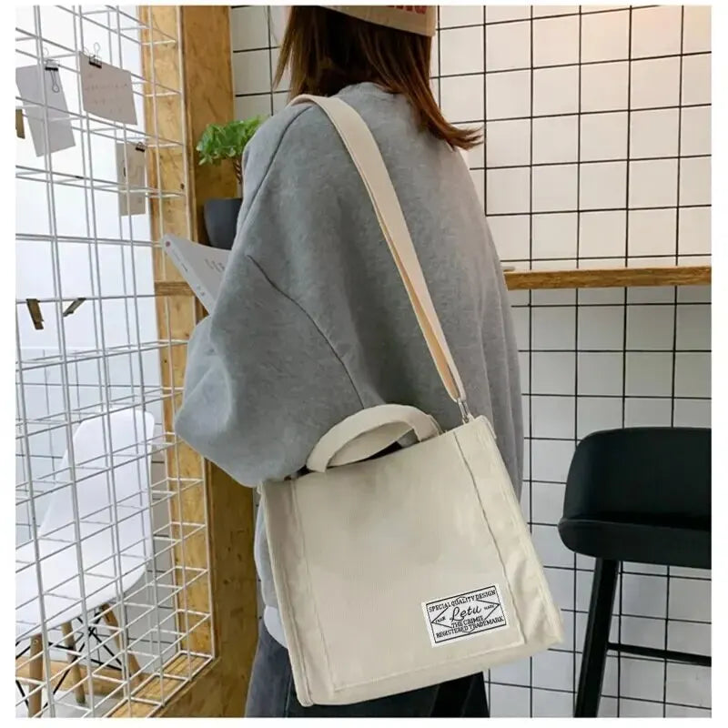 Bolso de hombro para mujer Rilibegan, nuevo estilo simple, de pana, portátil, de gran capacidad, bolso de mano pequeño cuadrado, a la moda y con tendencia.