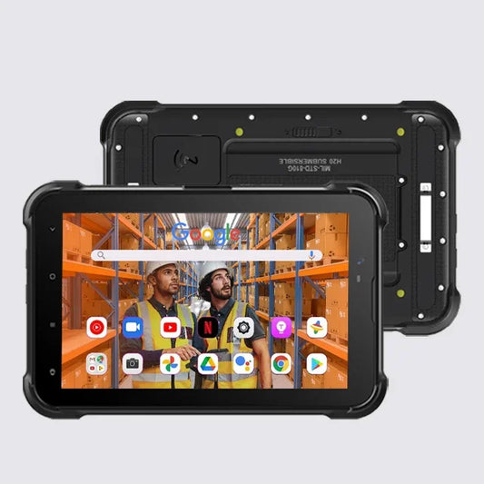 IP67 OEM 8-inch 1000NITS Android 12 Tablet PC with NFC 2D Barcode Scanner 8000mAh Large Battery 4G Rugged Tablet