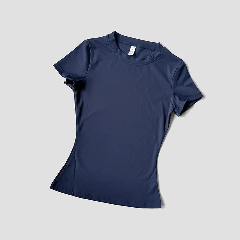 Women Seamless Yoga Top Sport T-Shirt Fitness Clothing Short Sleeve Yoga Shirt Gym Crop Top Running Activewear