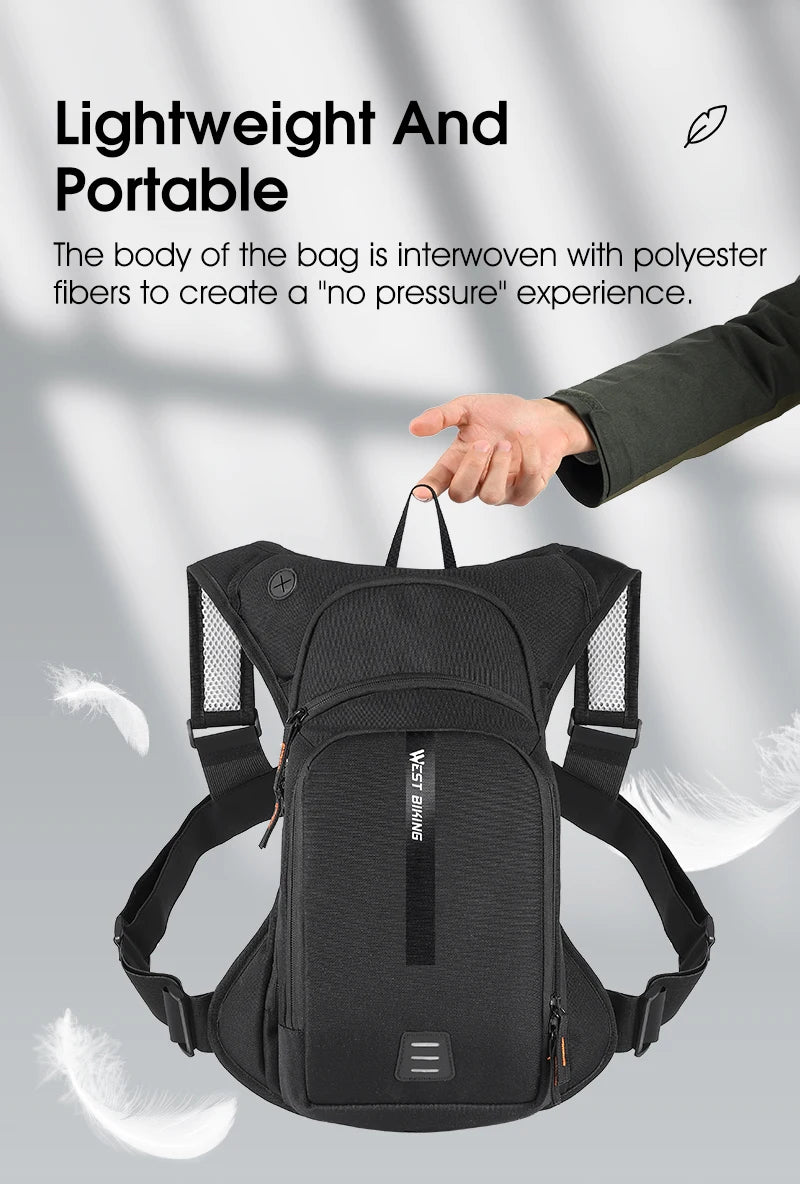WEST BIKING 10L sac à dos de cyclisme ultraléger sangle ergonomique sac de vélo de route vtt avec sac à eau sac d'escalade de randonnée en plein air