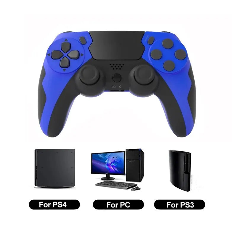 Manette de jeu sans fil avec gyroscope à six axes — compatible consoles et PC, double vibration, joystick