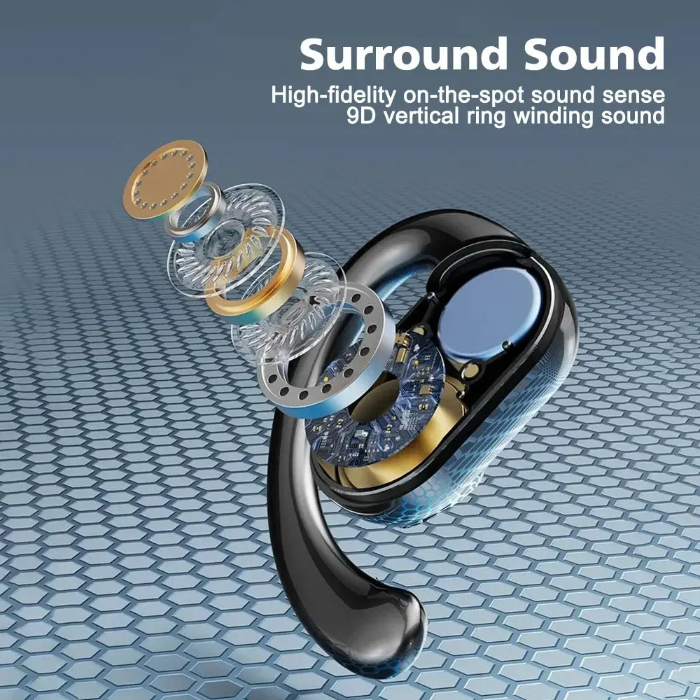X91 OWS Bluetooth 5.3 Ear Hook Earbuds Low Latency Gaming Sport Headset HiFi Stereo Noise Reduction Headphones