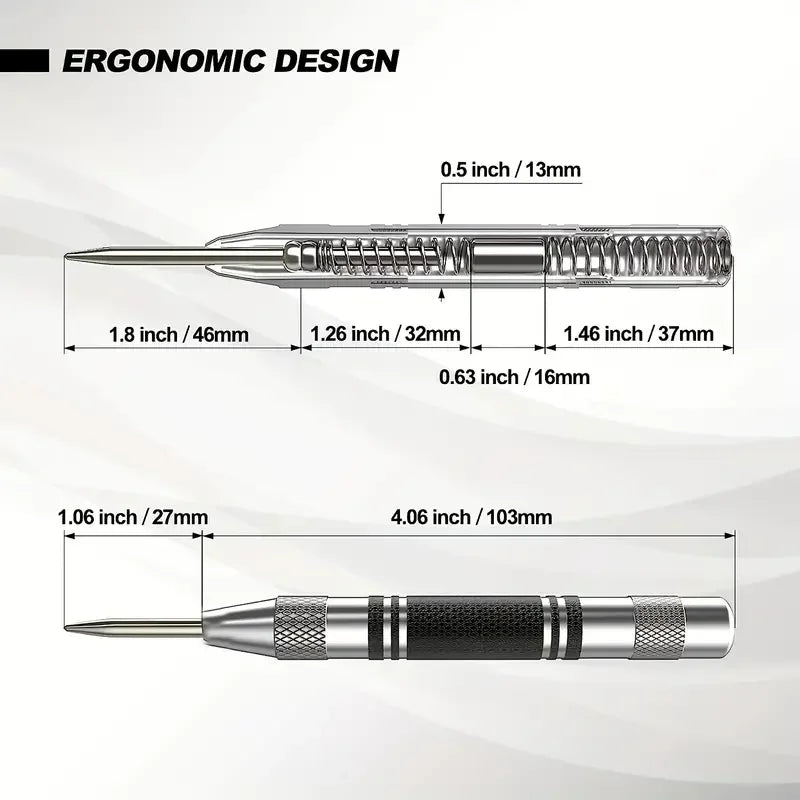 Perforateur Central Automatique Marqueur Trous — Bois Métal Acier Ressort Localisateur Perceuse