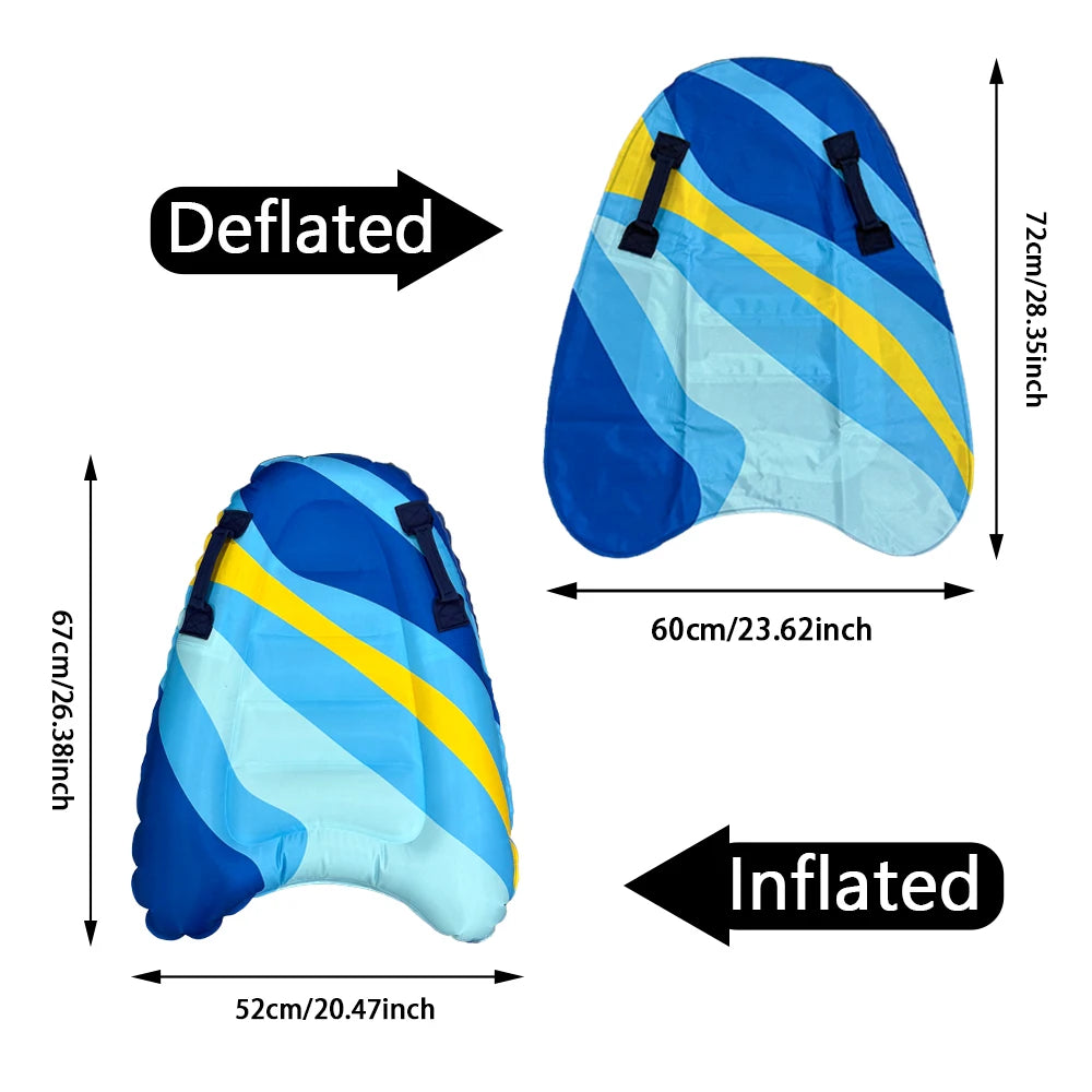 Tabla de surf inflable de PVC grueso, 1 unidad, para natación, surf en el mar y esquí acuático portátil, adecuada para vacaciones en la playa y la piscina