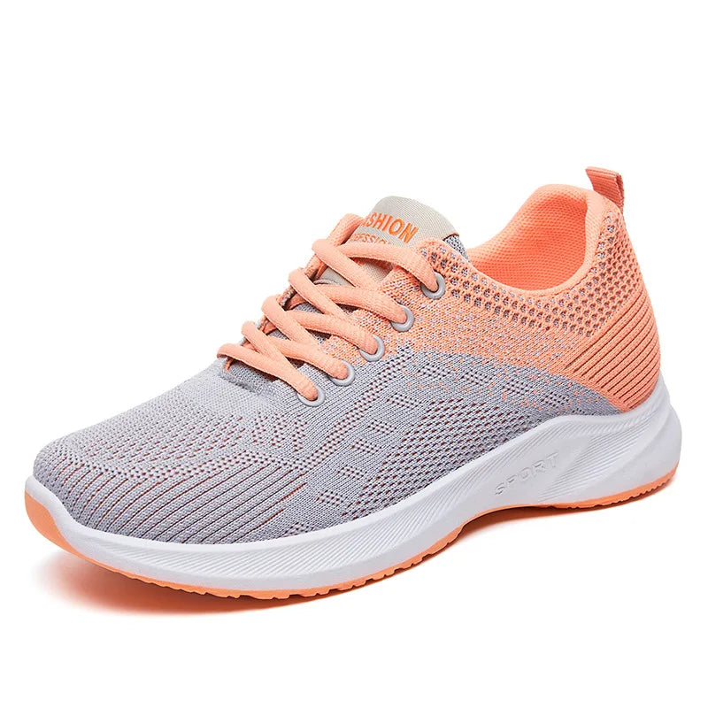 Women's Tennis 2025 Women's Vulcanized Shoes Air Mesh Lightweight Soft Sneakers Women's Flats Lace-Up Platform Casual Shoes Women's Sneakers