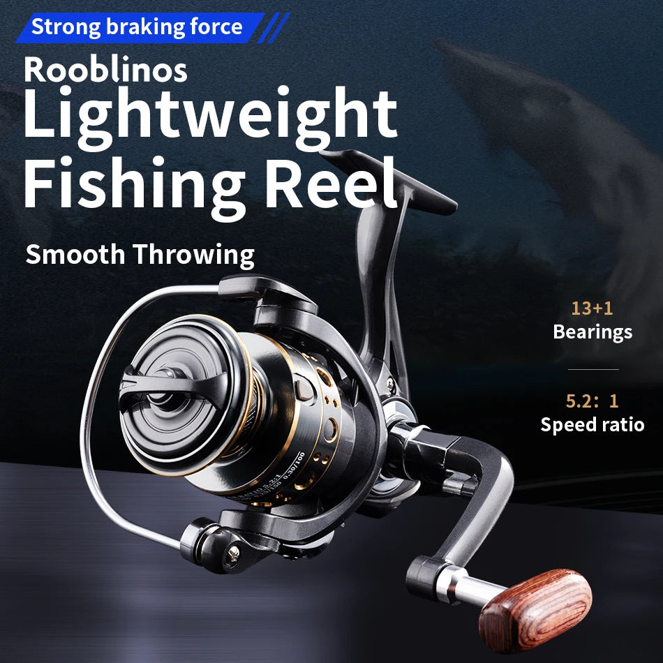 Moulinet de Pêche à Filature Rooblinos BK — Eau Salée & Douce, Truite & Carpe